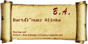 Bartánusz Alinka névjegykártya